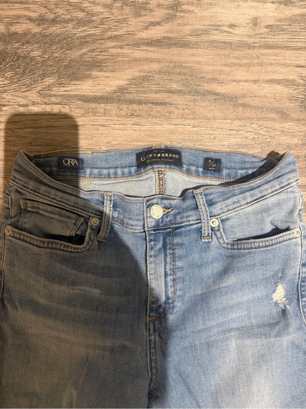 Lucky Brand Light Blue Distressed Skinny Jeans - Picture 3 of 5
